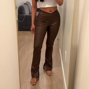H&M Chocolate Brown Flare Pants